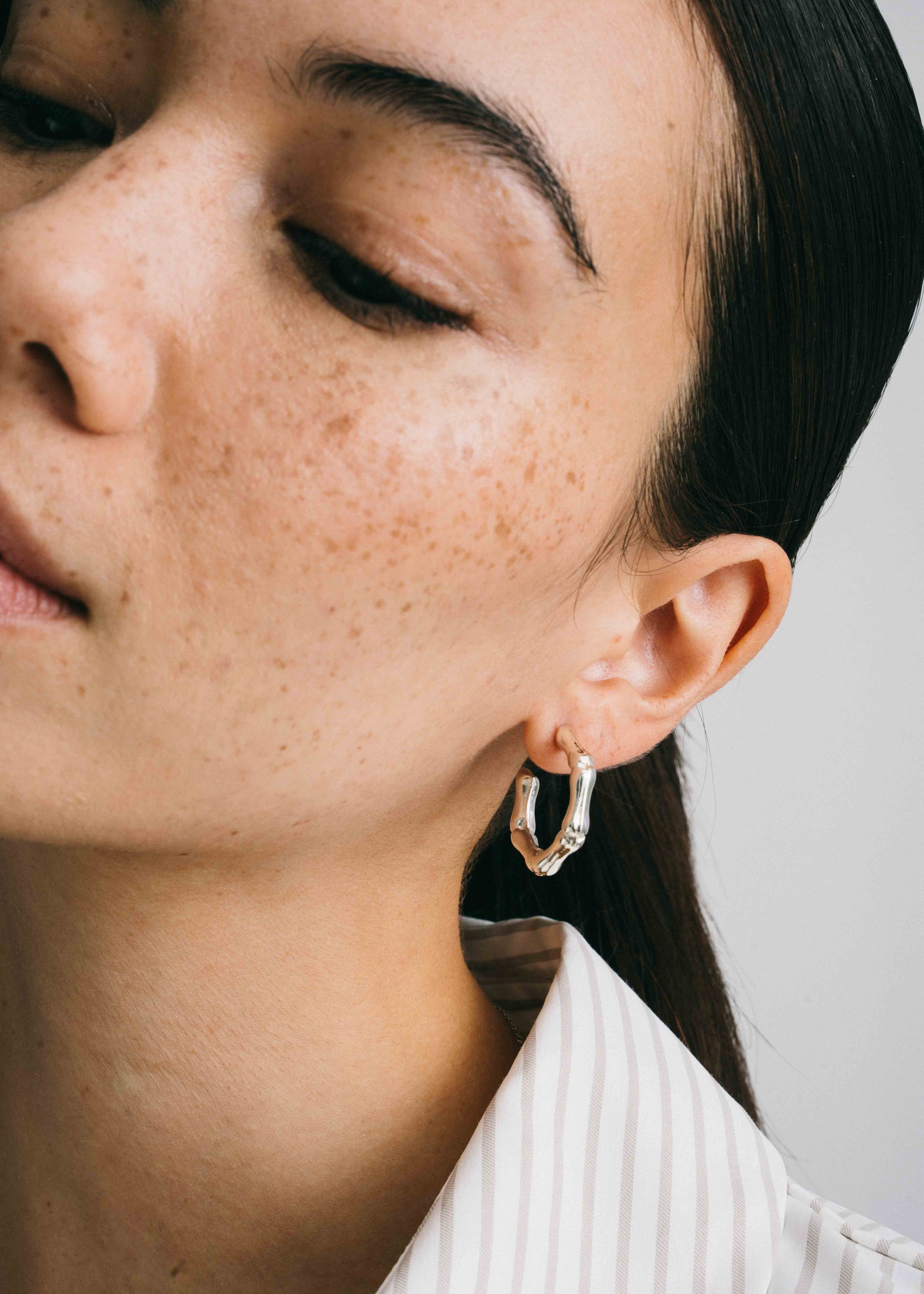 Bamboo Hoop Earrings