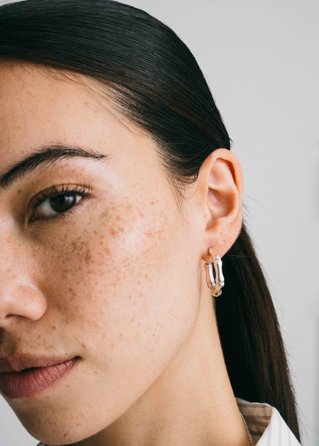 Bamboo Hoop Earrings