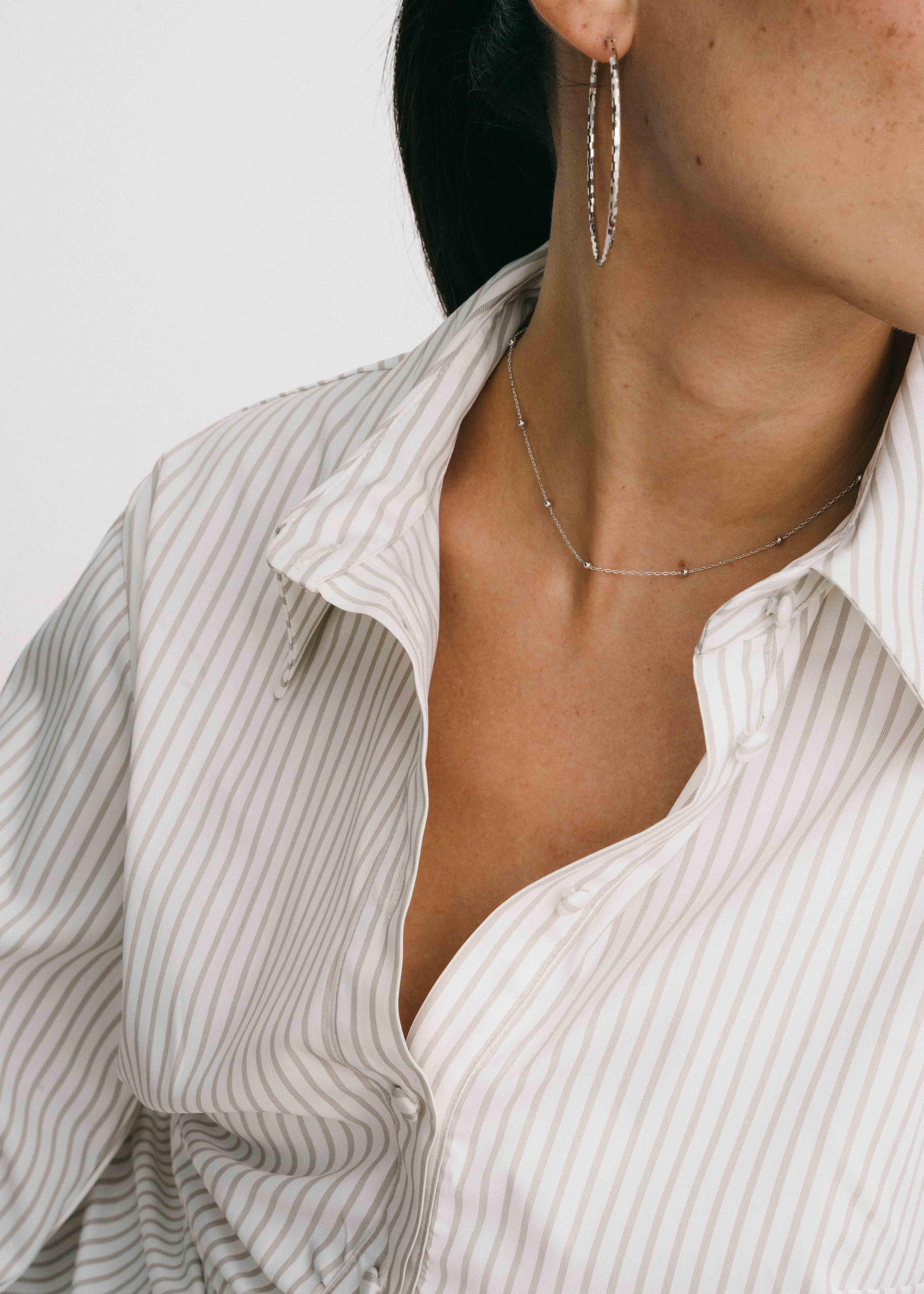 Diamond Cut Silver Hoop Earrings