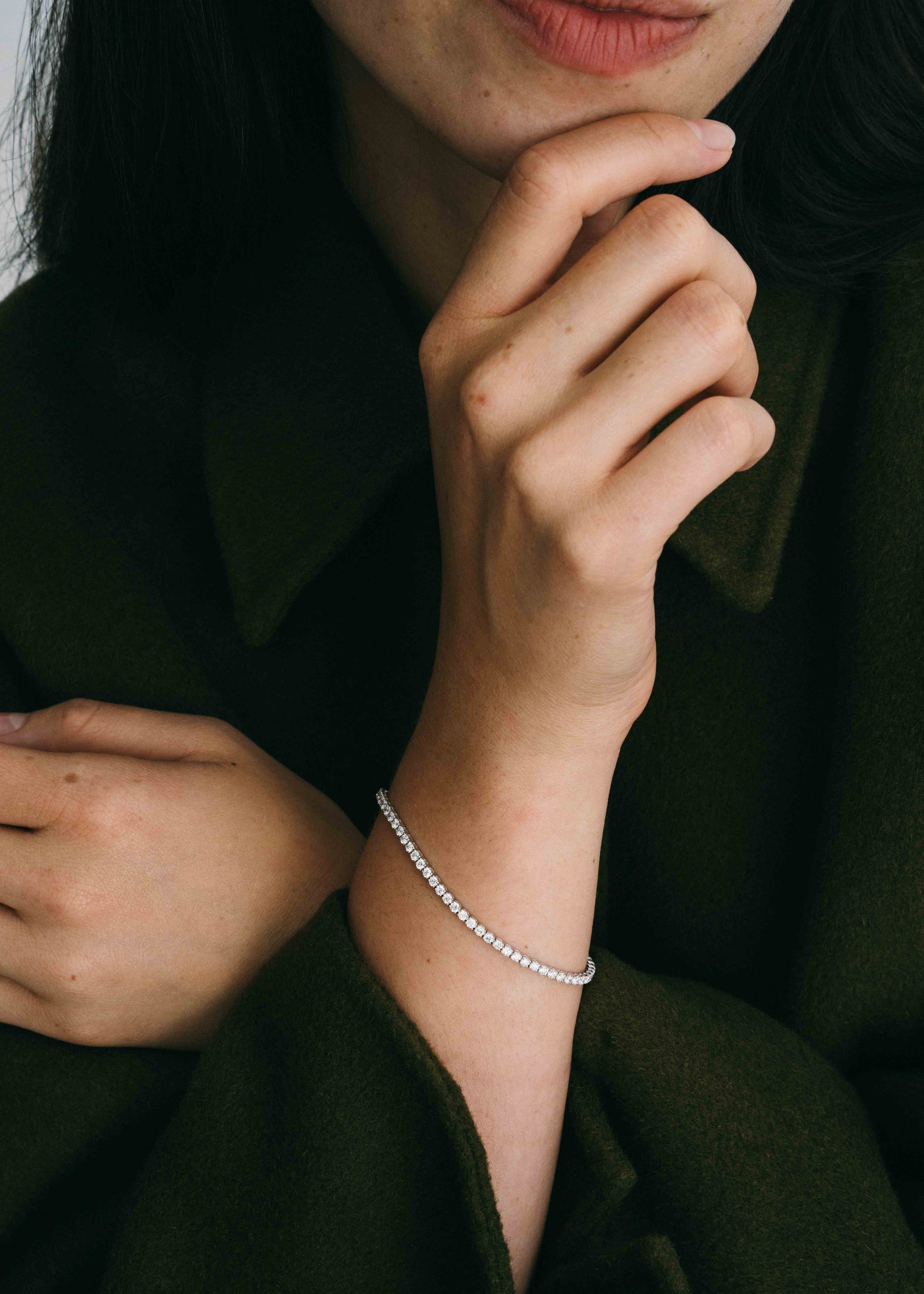 Lab Diamond Tennis Bracelet