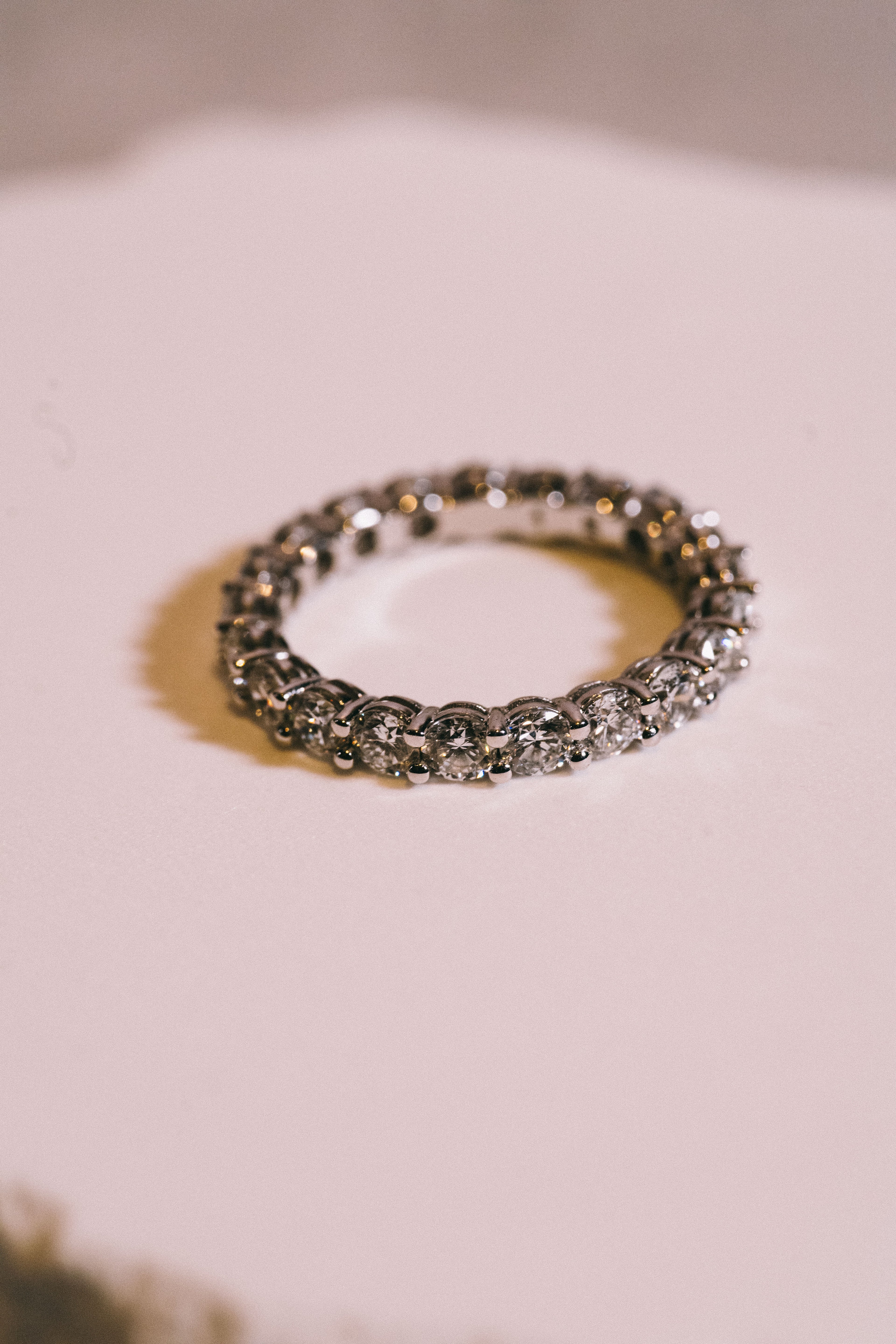 14k Lab Diamond Round Cut Eternity Ring
