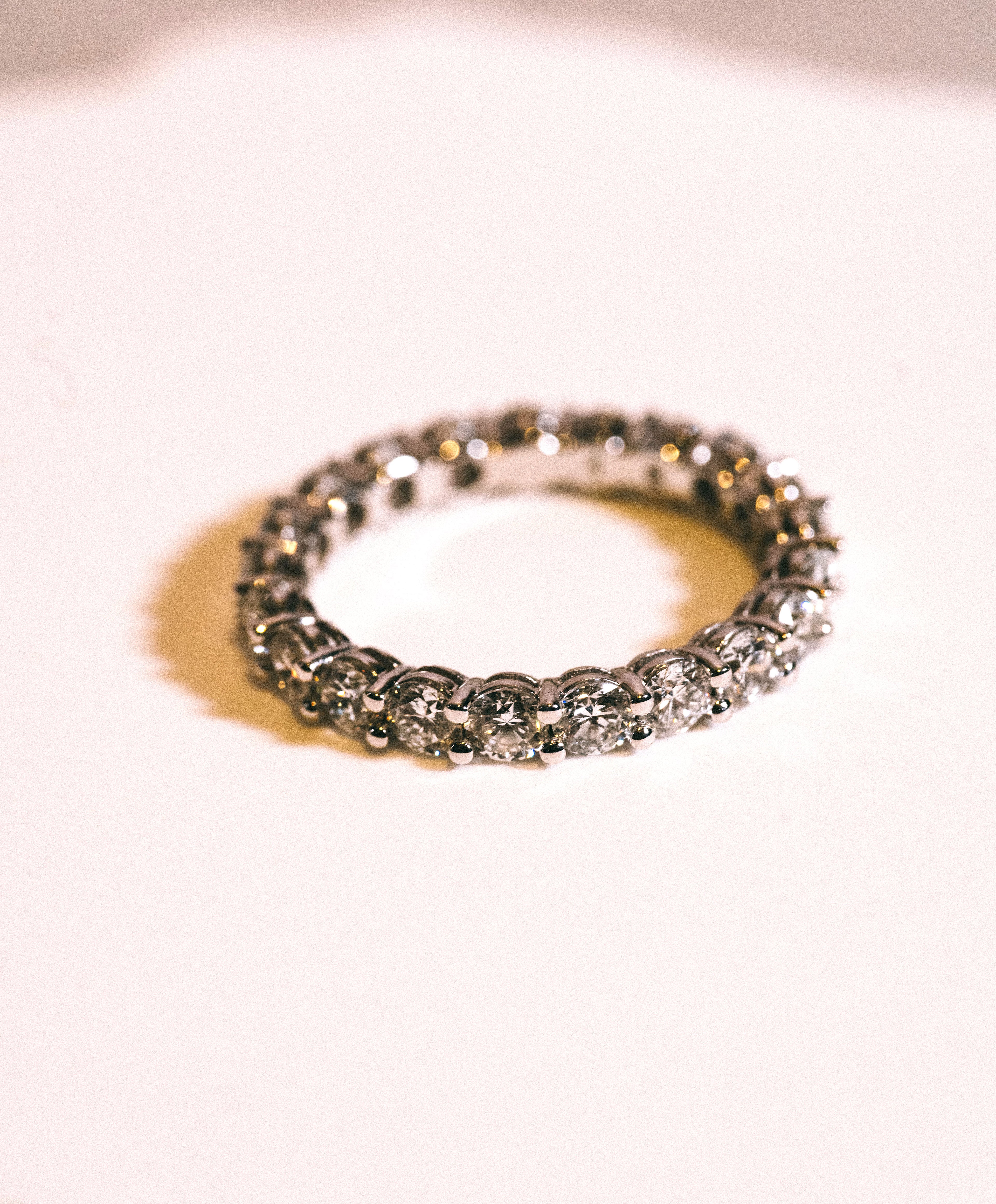 14k Lab Diamond Round Cut Eternity Ring