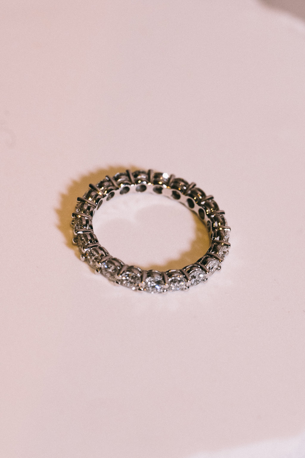 14k Lab Diamond Round Cut Eternity Ring