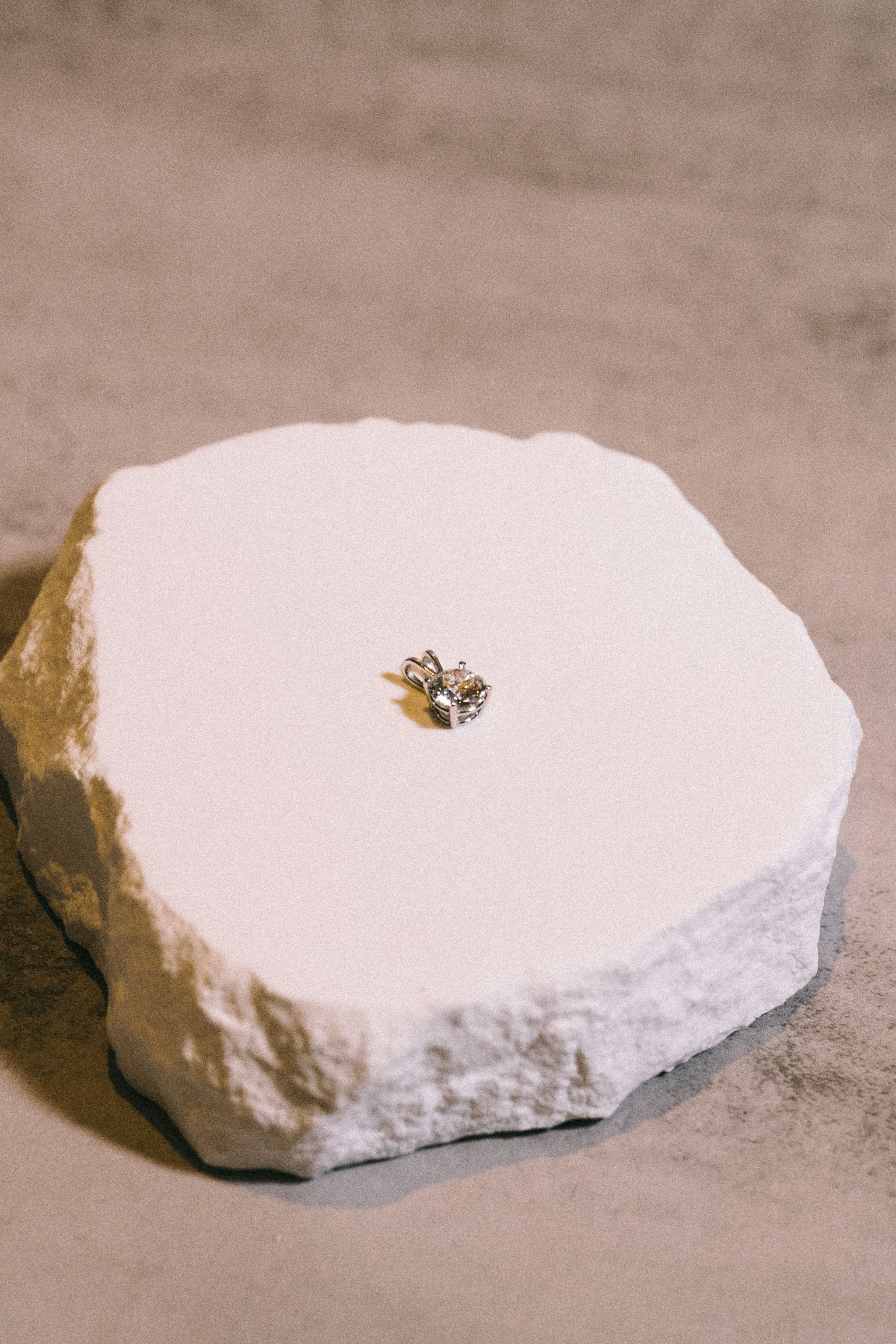 14k Lab Diamond Pendant