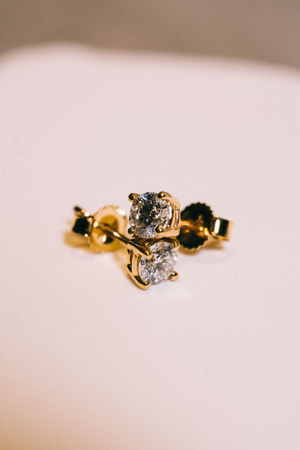 14k Lab Diamond Earrings