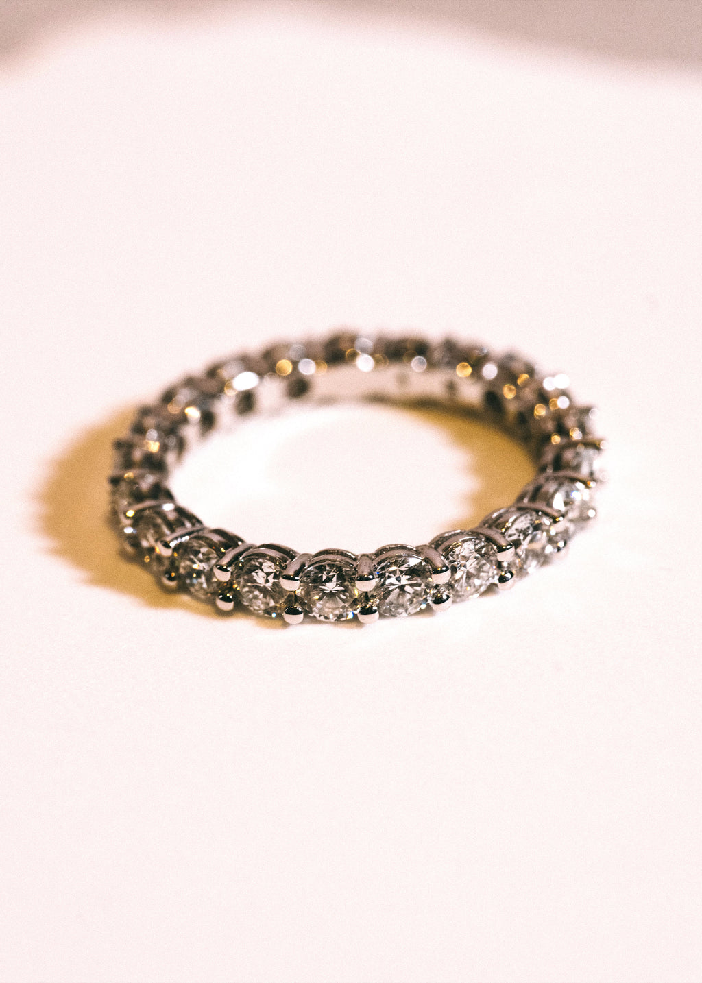 14k Lab Diamond Round Cut Eternity Ring